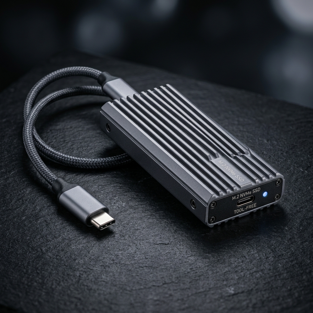 Gabinete Enclosure SSD M.2 NVMe a USB-C 3.2 10Gbps en Aluminio
