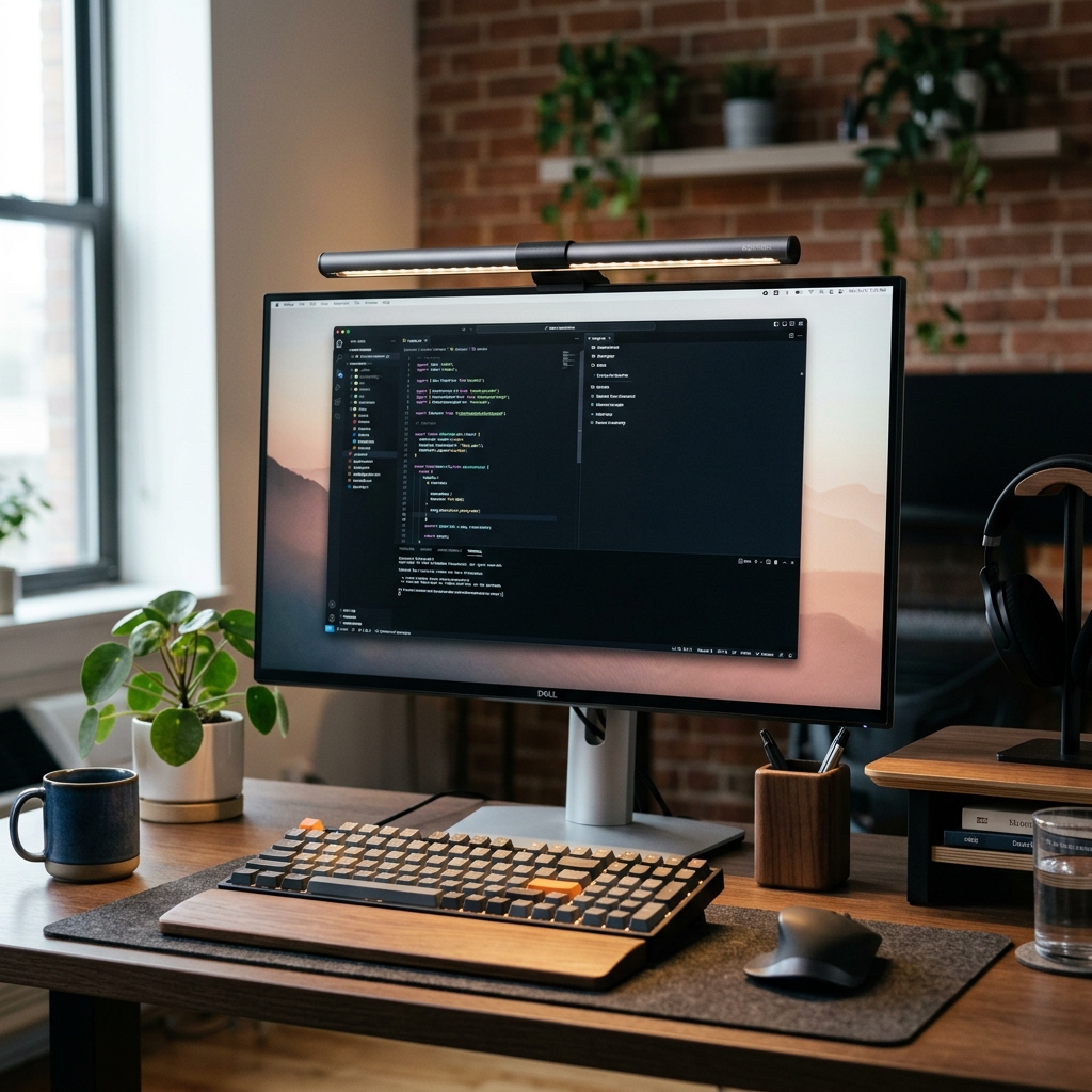 Barra de Luz LED para Monitor con Control Táctil y Protección Ocular (ScreenBar)